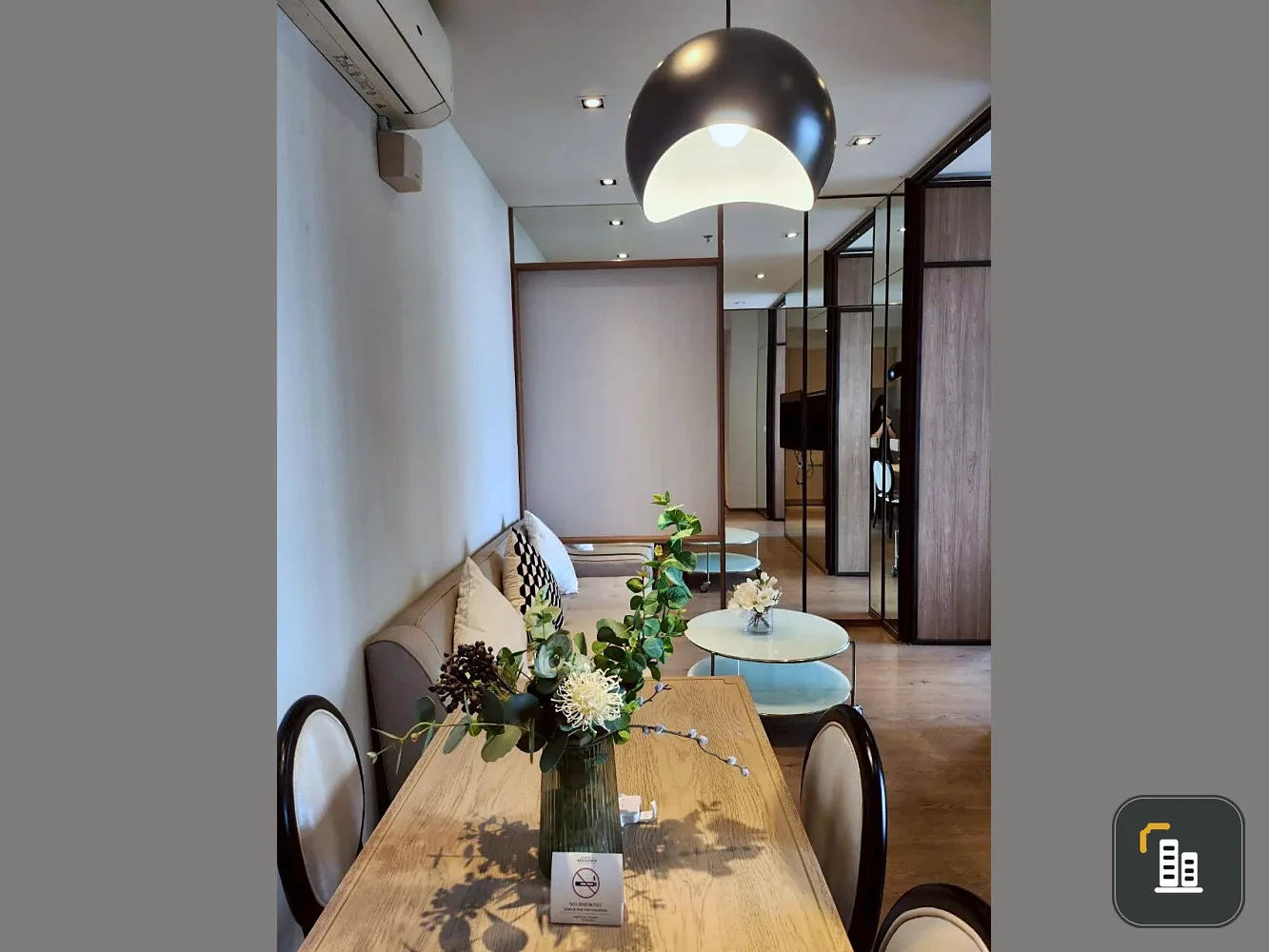 For rent: Park 24 Origin Phrom Phong, garden view, fully furnished, built-in decoration, must reserve.