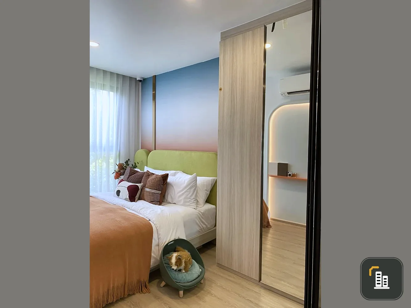 Condo for sale: Origin Play Bangkhunnon Triple Station, 11th floor, Chao Phraya River view, not full sun, room not hot, reserve now.