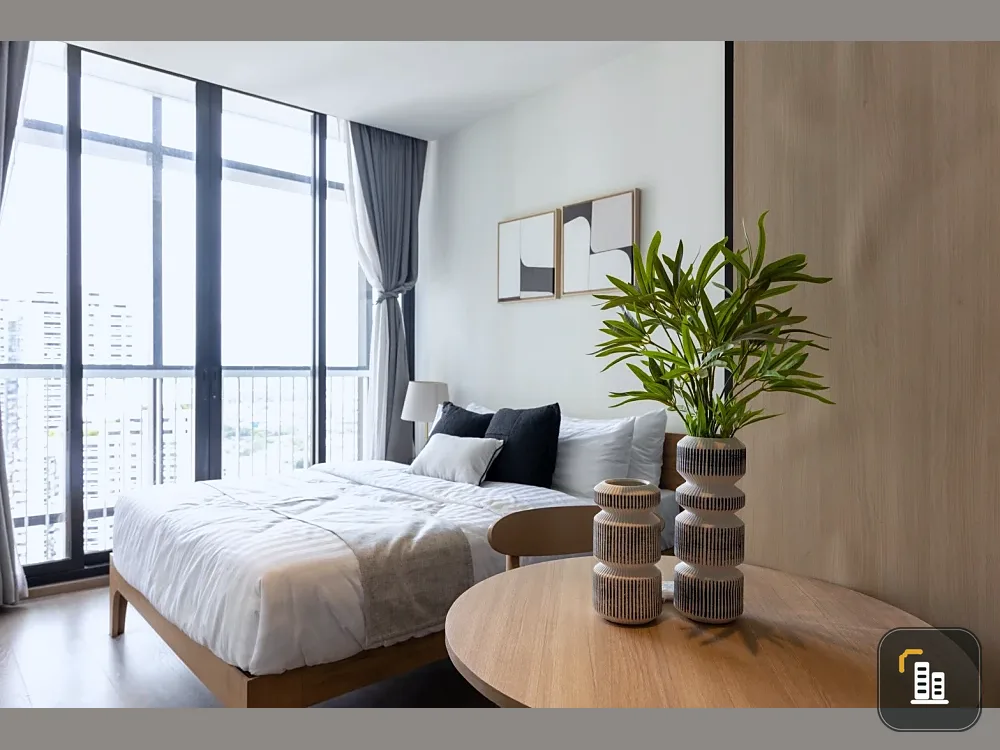 For rent: Park 24 Origin Phrom Phong, studio room, decorated in a cool theme, good location, fully furnished, reserve now!