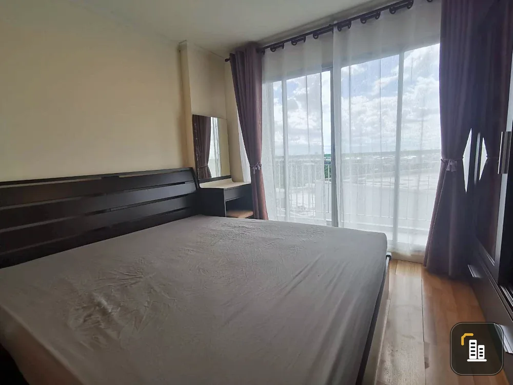 For rent: Lumpini Place Ramintra-Lak Si, room with no view blockage, 14th floor, 100% blackout curtains, comfortable sleep, reserve now.