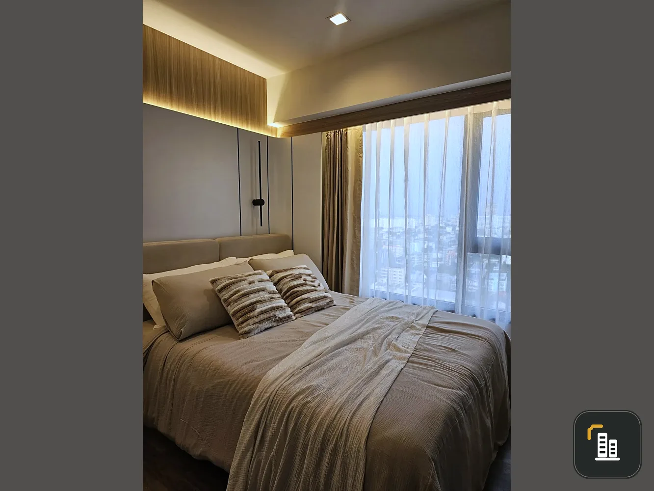 For rent: Life Ladprao Valley, high floor, nice room, built-in furniture, hurry and reserve now.