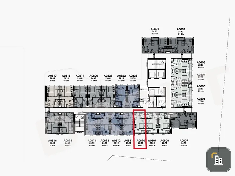 Down payment for sale: Modiz Avantgarde, 27th floor, good project, near Thammasat University. Interested? Reserve now!