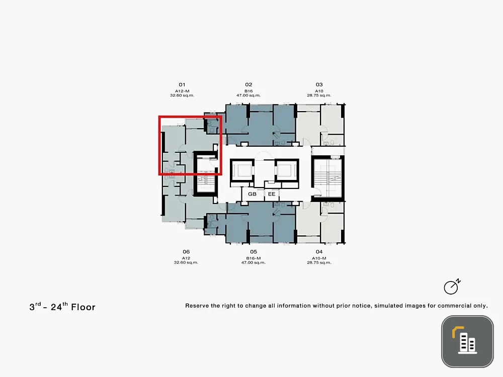 Down payment sale for NUE RIVEREST Ratburana, 23rd floor, good project, nice to live in, complete common area, reserve now, urgent.