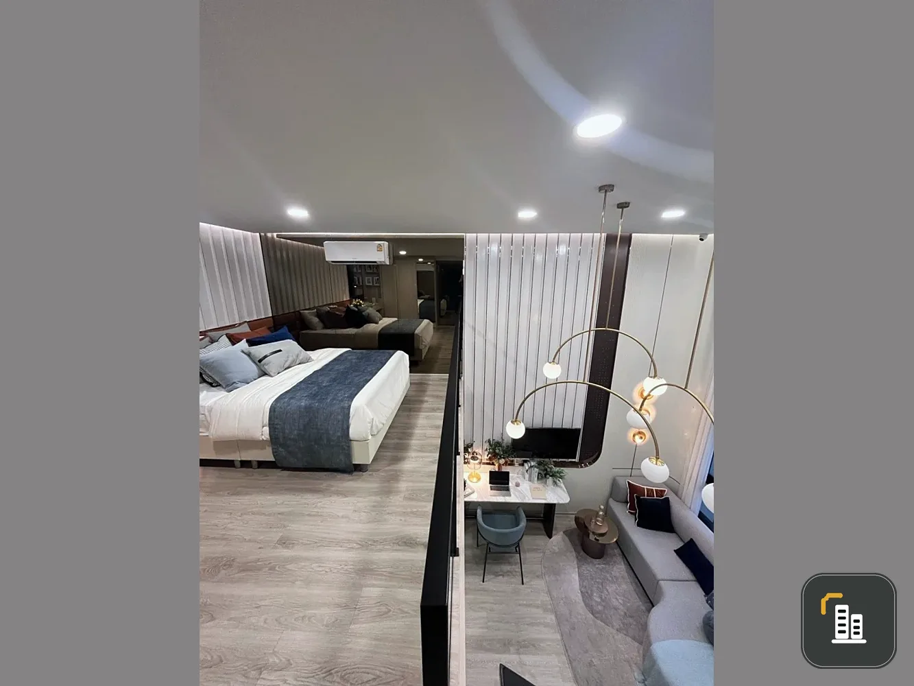 Selling down payment for The Origin Pinklao, Duo space room, 2 floors, 16th floor, high view, pet owners shouldn't miss this place.