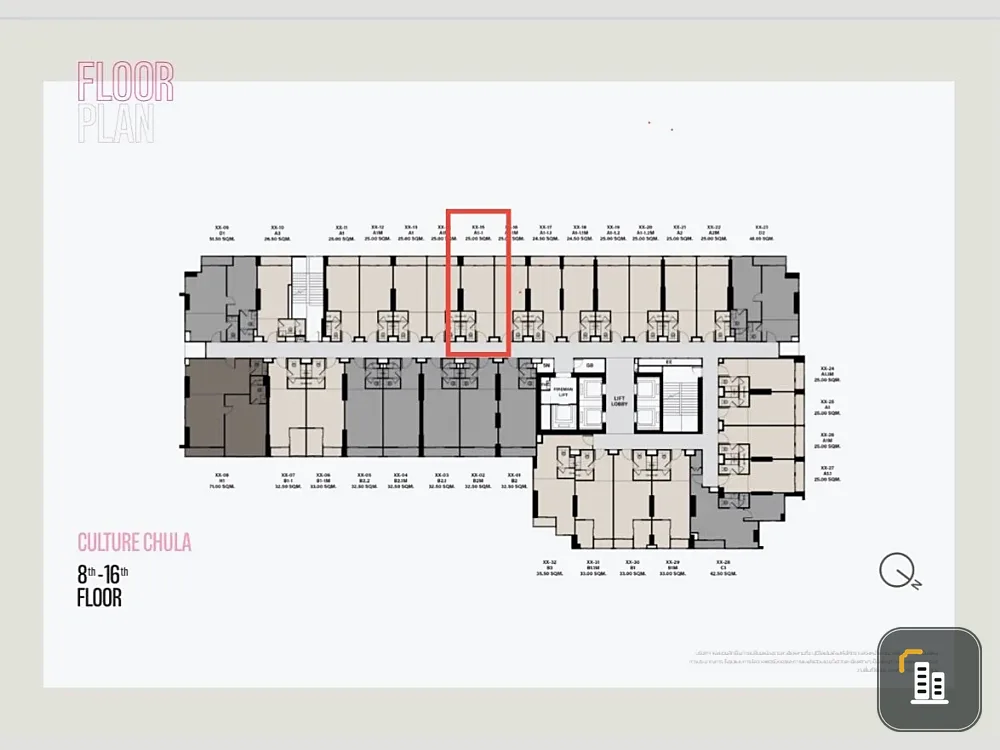 Down payment sale for Culture Chula. The upstairs bedroom is larger than other 1 Bedroom types. The ceiling is 4.3 meters high. Hurry and grab it now!