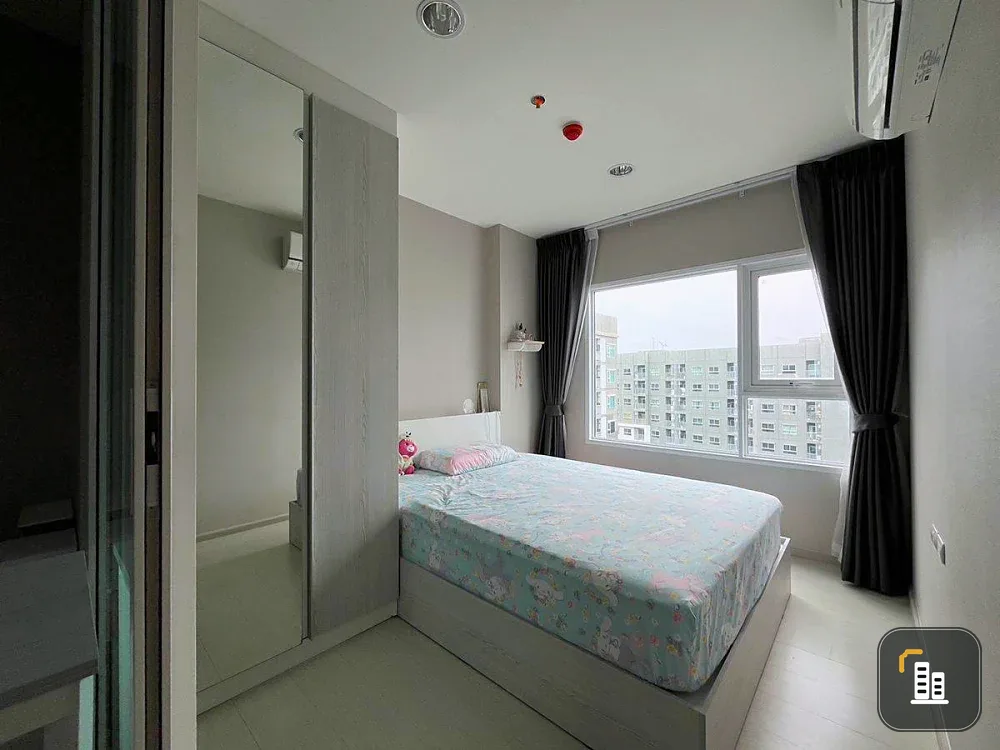 Aspire Erawan One Bed Plus for sale, swimming pool and river view, open view, not stuffy, cool breeze, reserve now.