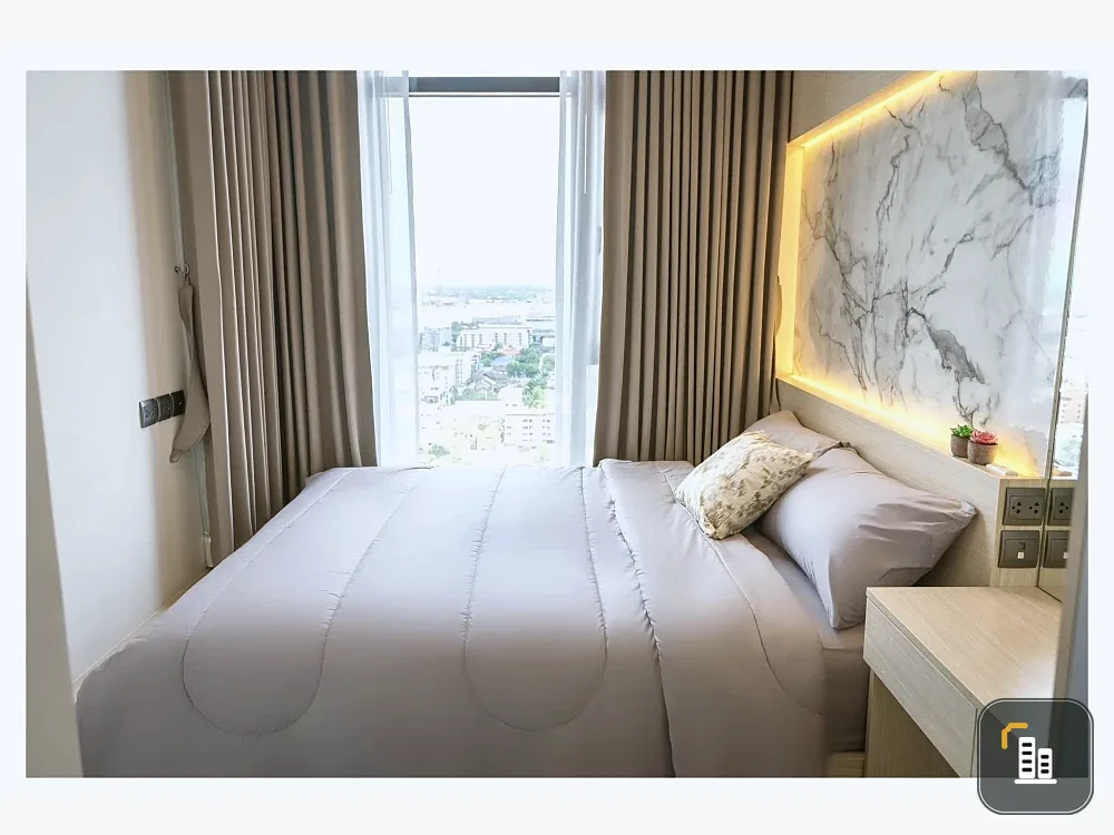 For sale: The Line Sukhumvit 101, 1 bedroom, 1 bathroom, decorated in a controlled tone, with excellent built-in walls. Reserve now!
