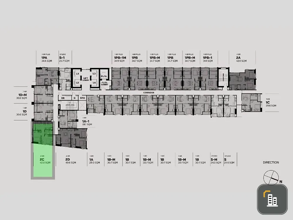 Down payment sale for Metris District Ladprao, spacious room, lots of usable space, good location, beautiful view, not blocked, reserve now.