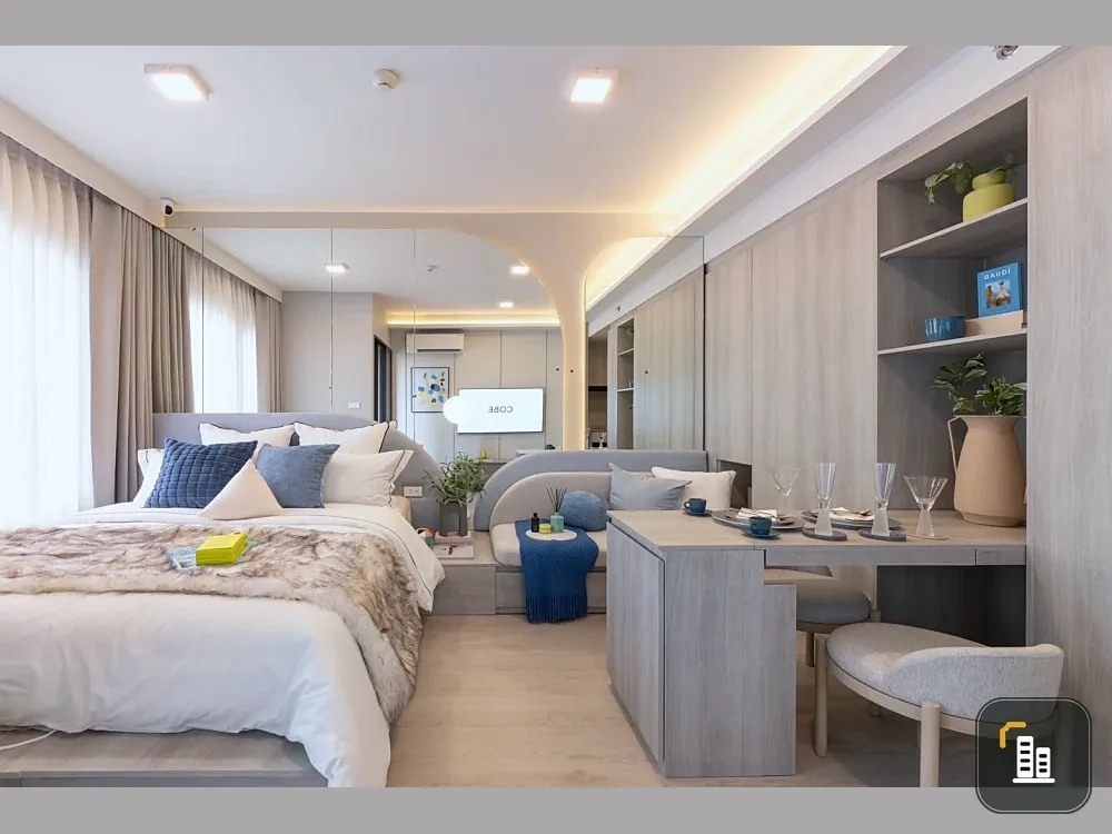 Condo for sale, COBE Kaset Sripatum, 14th floor, south-facing balcony, great breeze. Come and see it, don't wait!