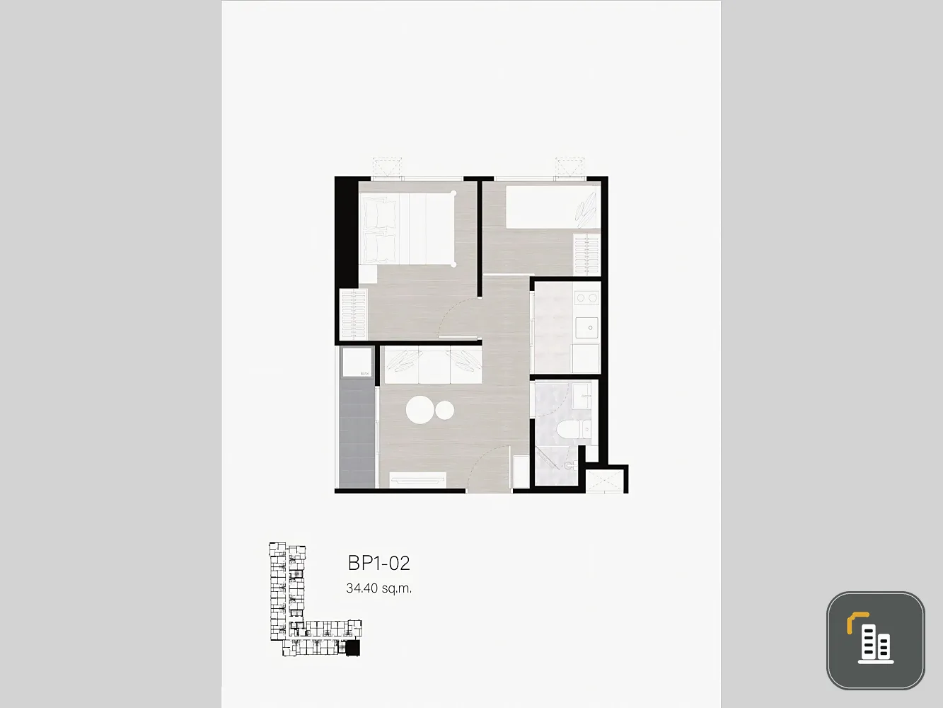 Down payment sale for The Origin Pinklao, 20th floor, corner room, open view, good project, reserve now, urgent!