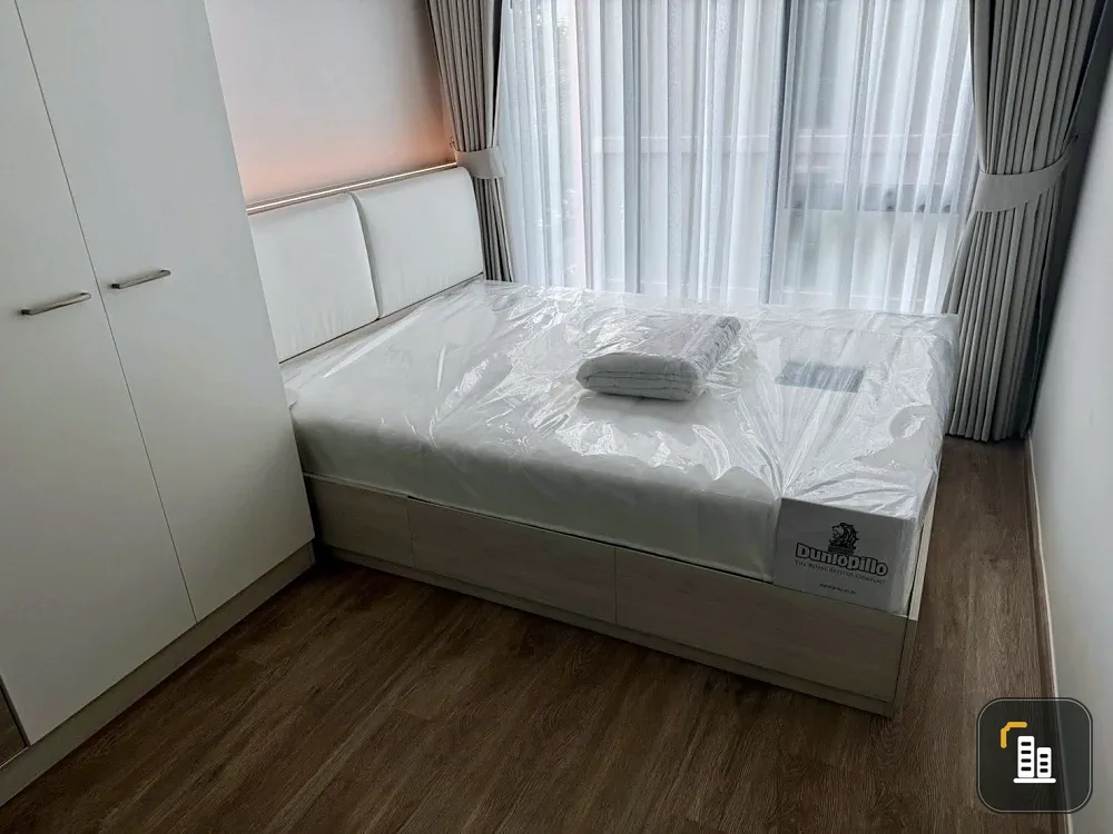 For rent Condo HI Rise Sukhumvit 101, beautiful room, fully furnished, minimalist style, simple, comfortable to live in, hurry and reserve now.