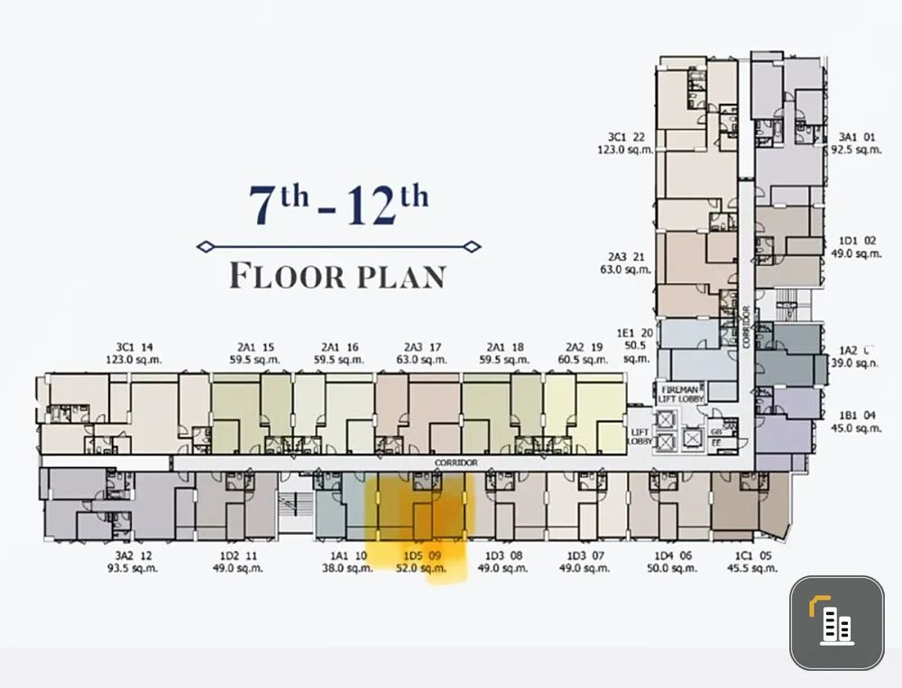 For sale: Supalai Premier Samsen - Ratchawat, spacious room, lots of usable space, 11th floor, good location, open view, not blocked, reserve now.