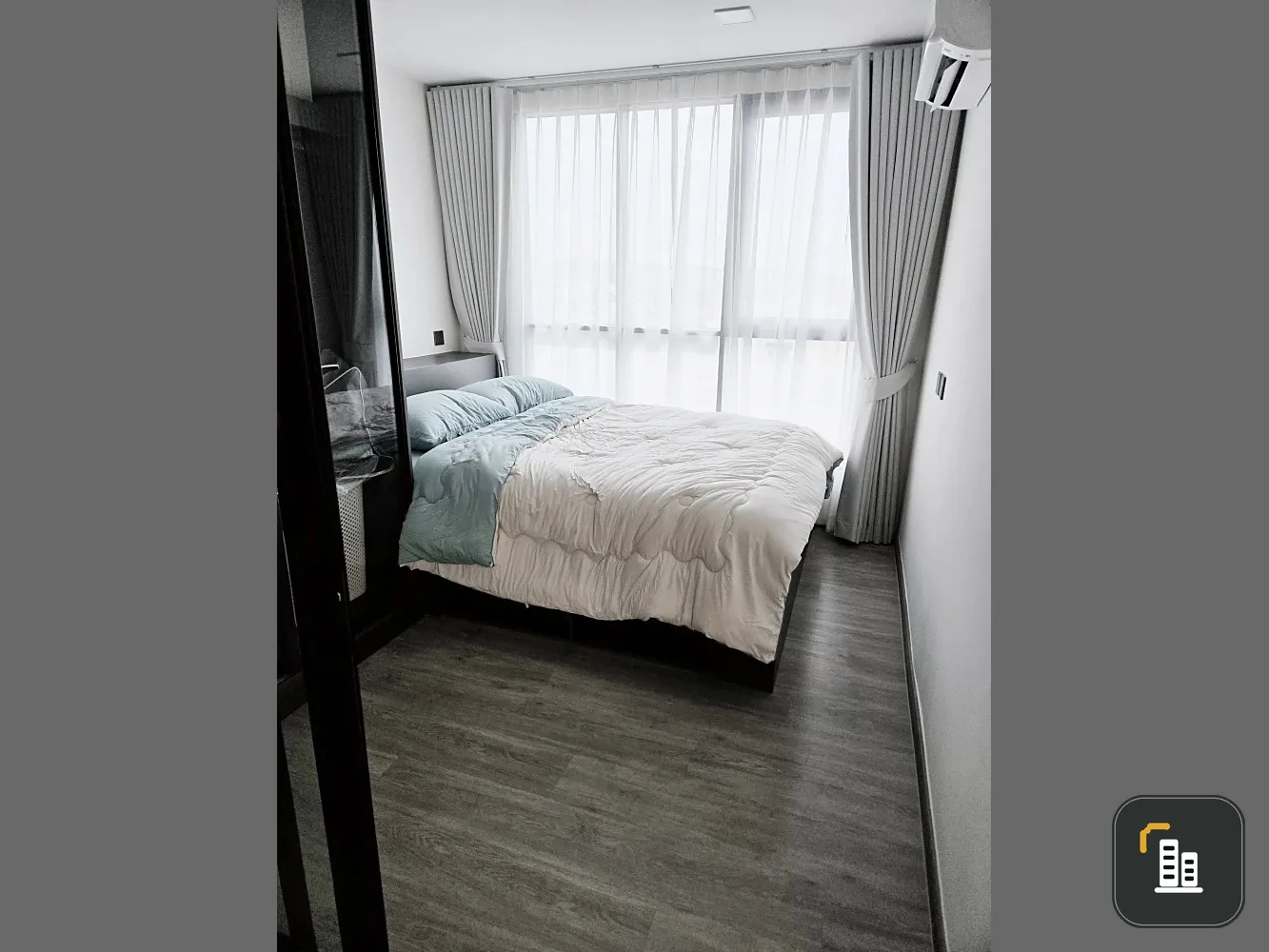 For rent atmoz palacio Lat Phrao-Wang Hin, 6th floor, Building B, corner room, quiet and private, first come first served.
