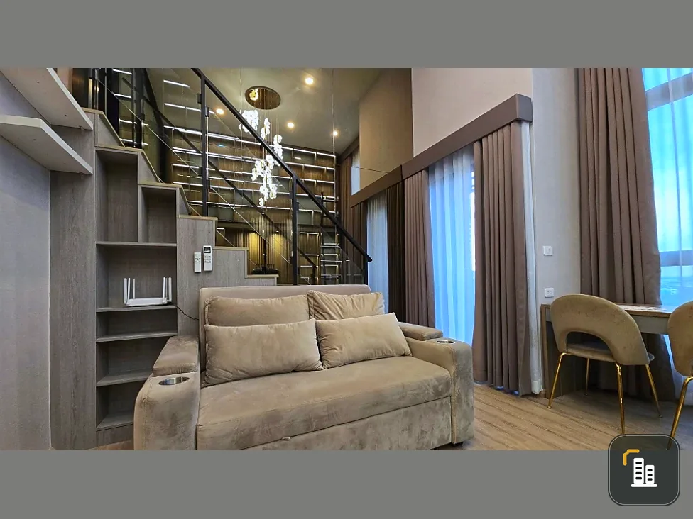 For sale or rent: Origin Plug & Play Nonthaburi Station, 5th floor, Duo Space room, fully furnished, nice to live in, reserve now.