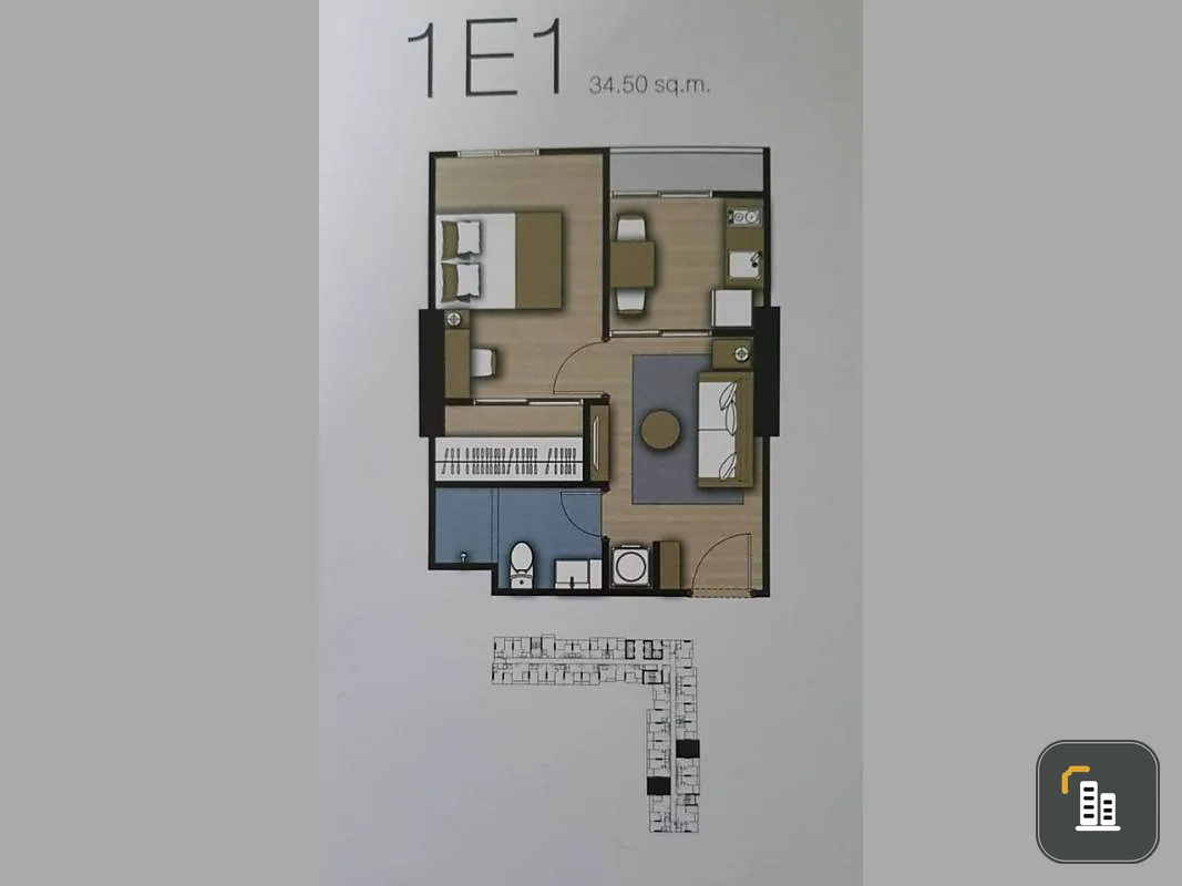 Quick sale!! Condo The Parkland Petchkasem 56, next to mrt, opposite Seacon Bangkae, beautiful room, fully furnished!! buy any