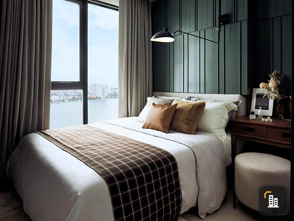 Down payment sale NUE RIVEREST Ratburana, 26th floor, Bhumibol Bridge view, good project, worth living in, reserve now.
