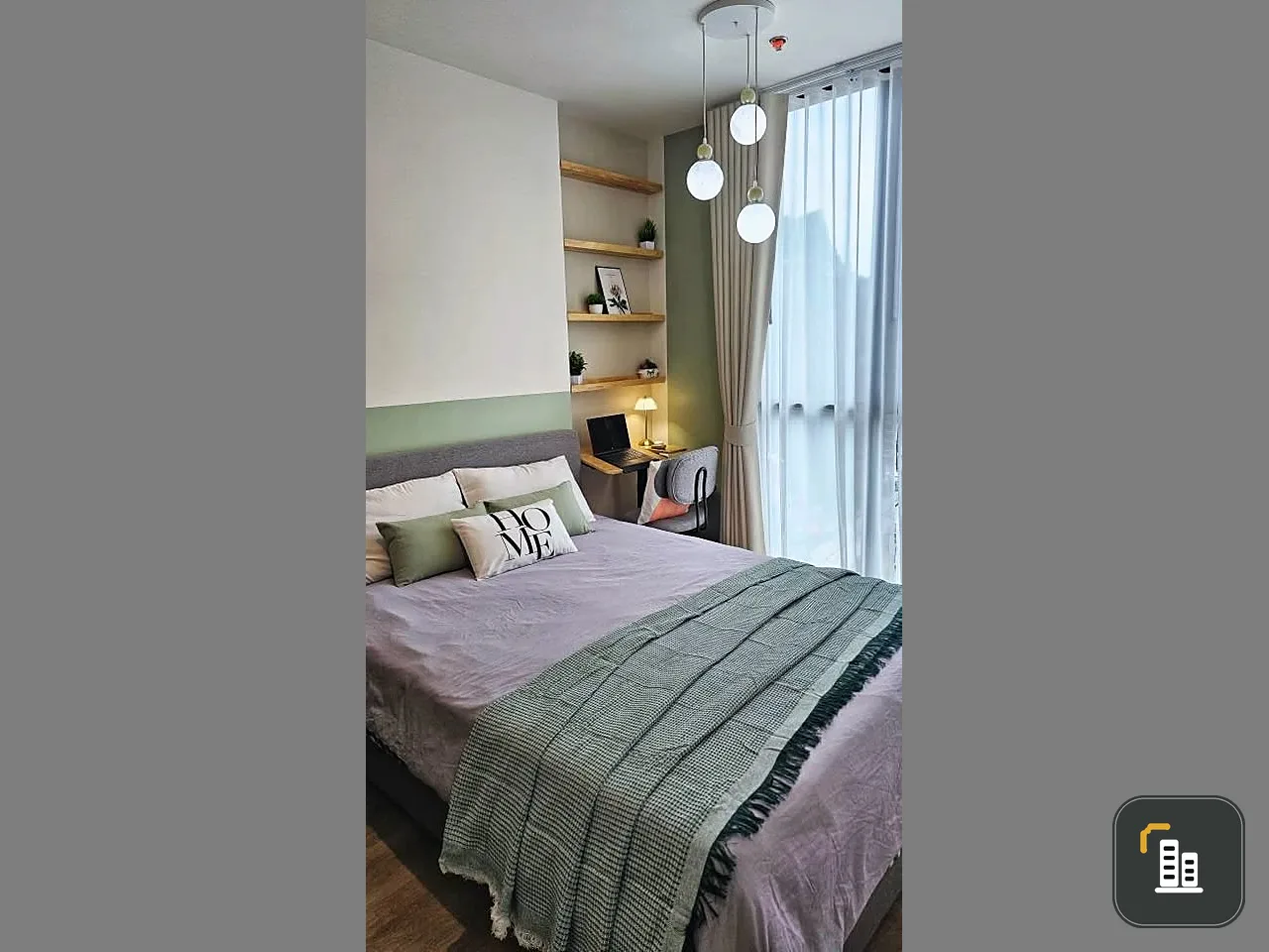 For rent: Noble Nue District R9, 1 bedroom, 1 bathroom, decorated in a cool color scheme, fully furnished, beautiful view from a high floor, reserve n