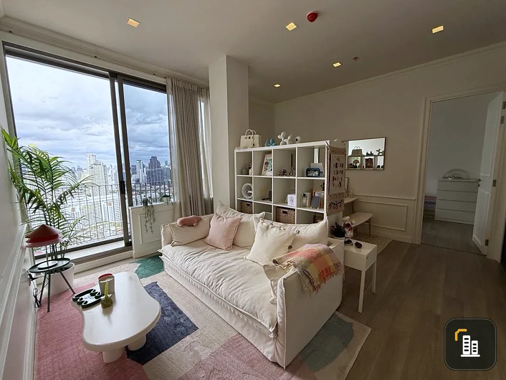 For sale!!! Rhythm Charoenkrung Pavilion, 2 bedrooms, 75 sq m., near BTS, fully furnished, ready to move in. Don't miss out!!!