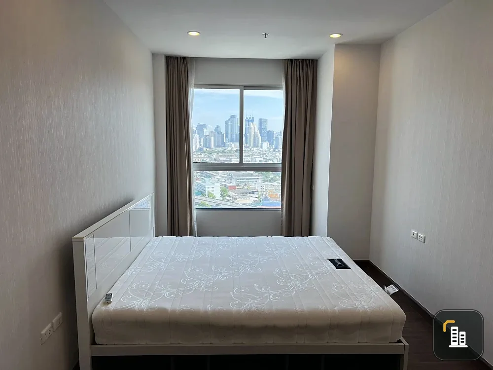 For rent Supalai Lite Sathorn Charoenrat 1 bedroom, 1 bathroom, plenty of usable space, beautiful view from high floor, reserve now!