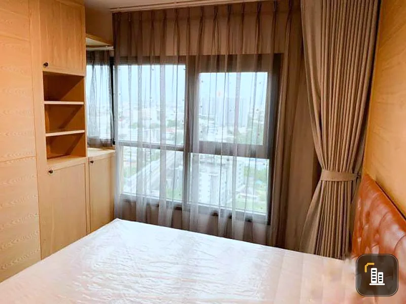 This room is very confusing. For rent, The Base Petchkasem, 2 bedrooms, built-in, full at every point. See the beautiful city view, don't miss it!
