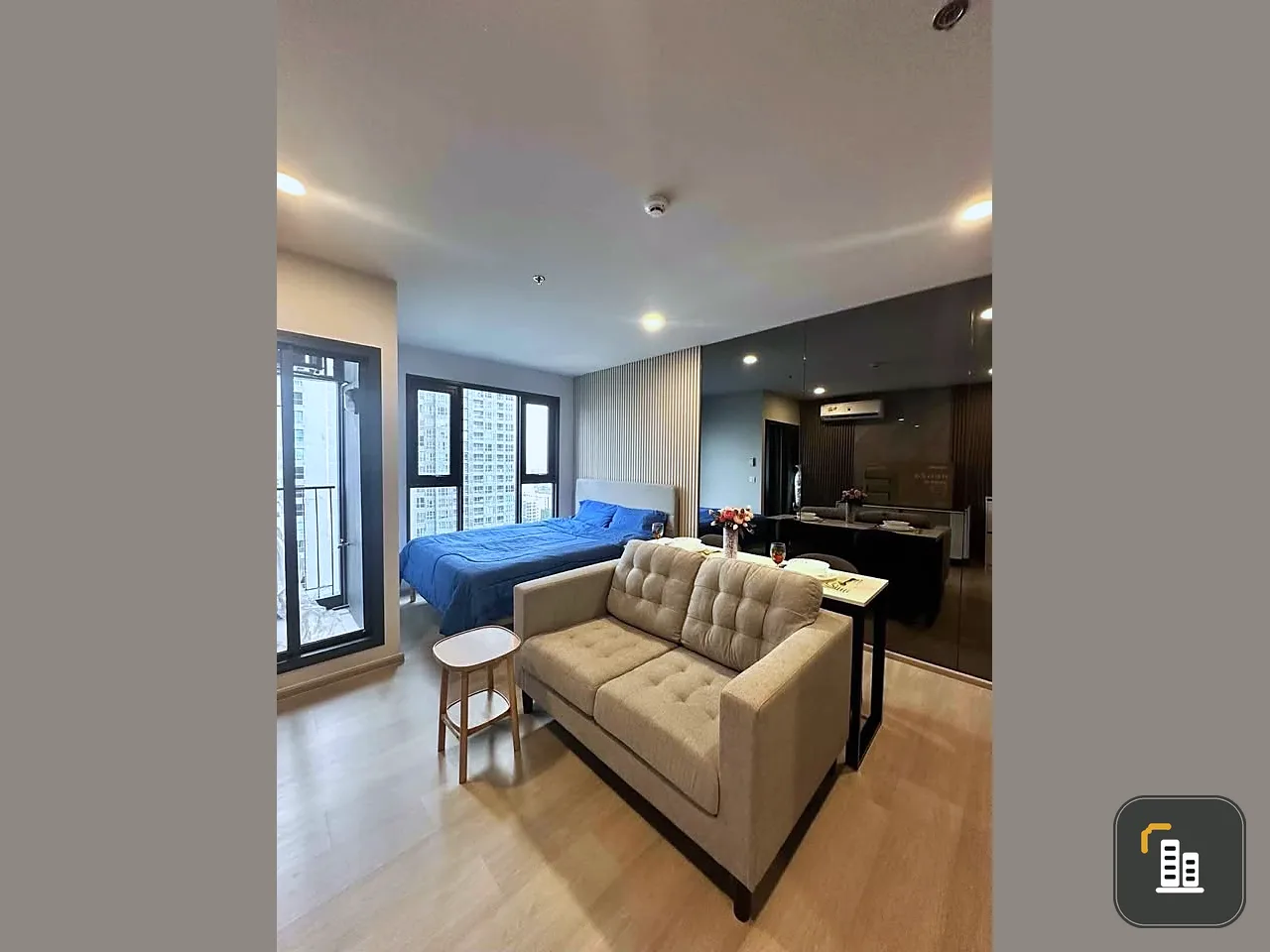 For rent: Aspire Onnut Station, studio room, 18th floor, fully furnished with appliances. Don't miss out!