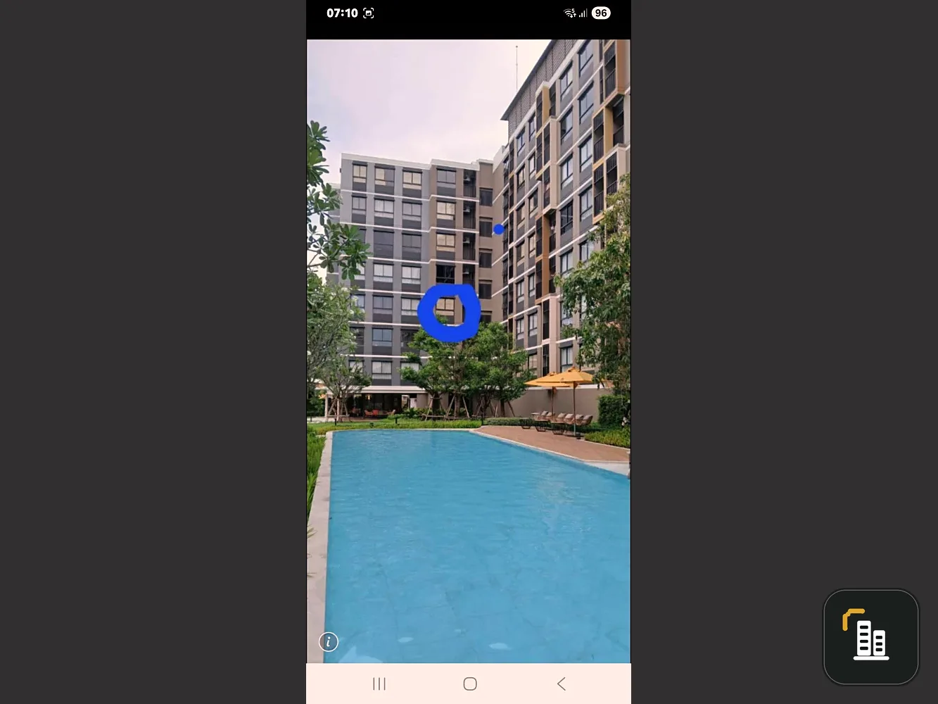 D Condo Air Lat Krabang for sale, swimming pool view room, very chill atmosphere, 4th floor, cool and comfortable location, interested, reserve now.
