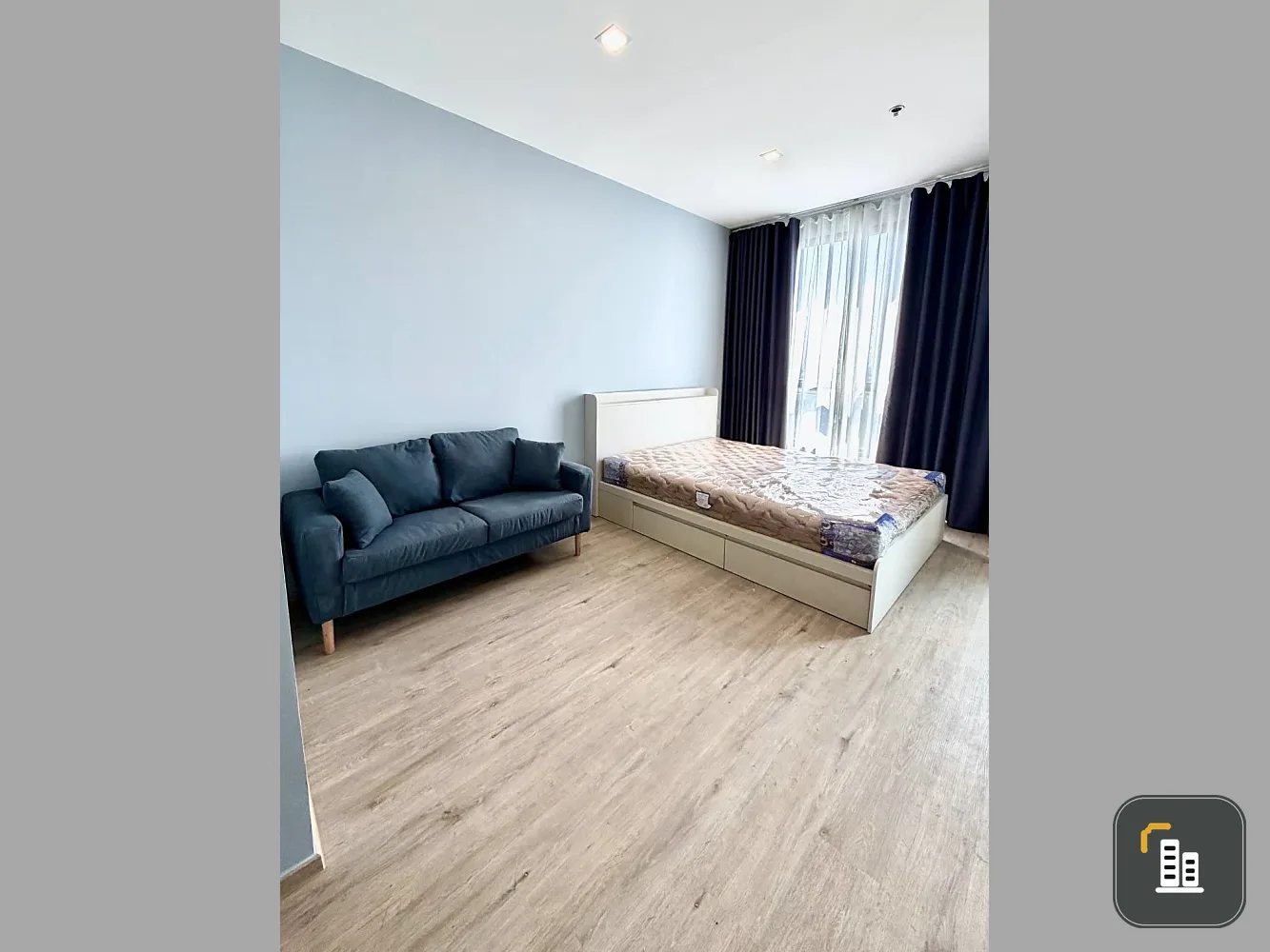 For rent The Rich Rama 9 - Srinakarin (front building), fully furnished, ready to move in