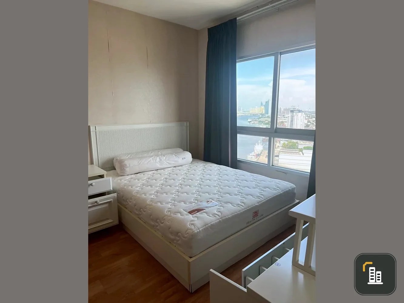 For sale: Ivy River Rat Burana, Building D, 30th floor, corner room, beautiful city view from a high angle, don't miss it.