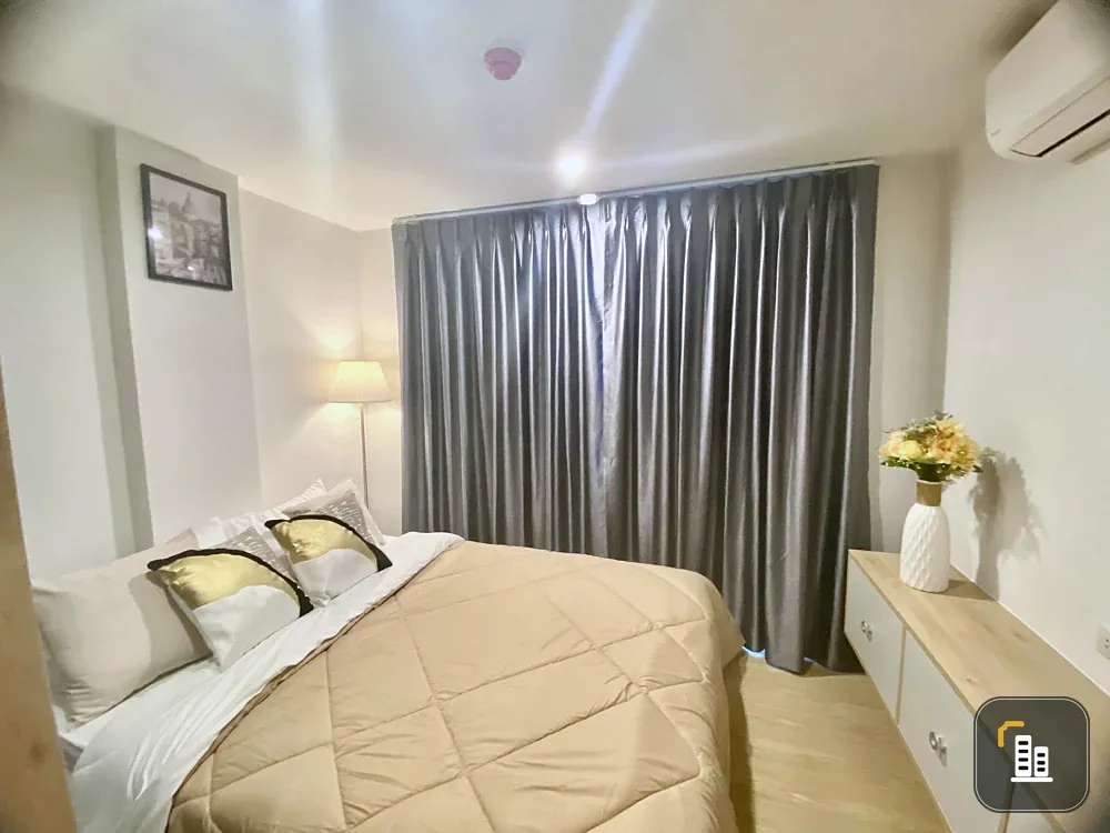 For sale: The Excel Ratchada 18, corner unit with privacy, decorated in a neutral tone, garden view, not hot, fully furnished, reserve now!