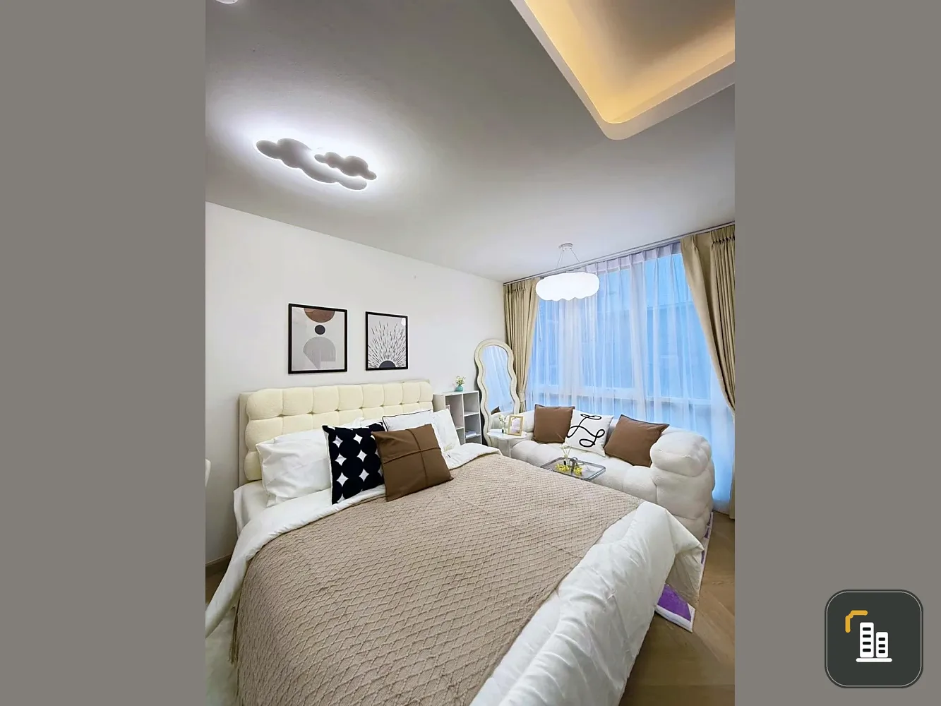 For rent: Garden Asoke-Rama 9, beautiful room, decorated in a theme, fully furnished, just bring your bags and move in!