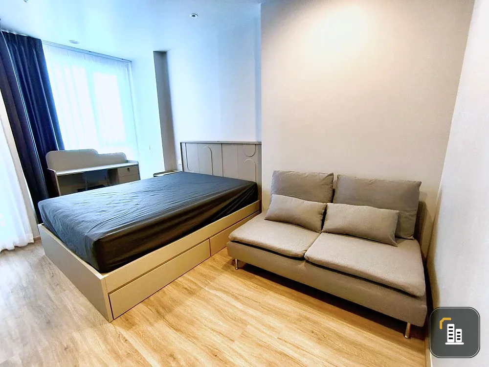 For rent: Culture Thonglor, 14th floor, studio room, north-facing balcony, cool and comfortable, not hot. Hurry and reserve now!