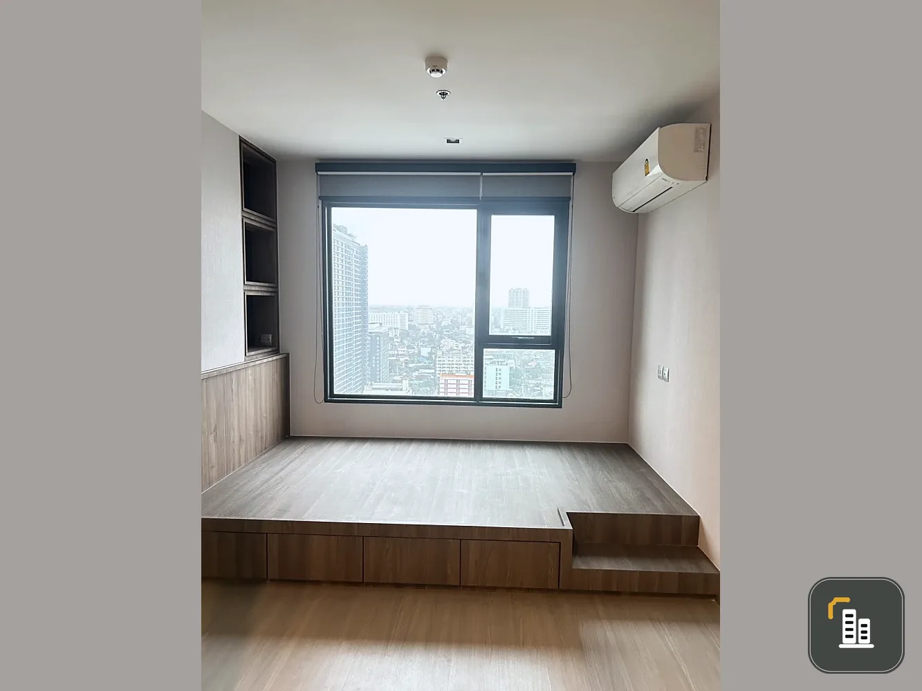Condo for sale, Life Ladprao, 23rd floor, fully furnished with high-quality materials, built-in wardrobe, bed, ready to move in.