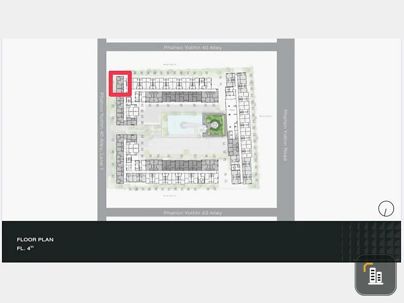 Down payment sale CHAPTER ONE MORE KASET, corner room, width 7.75 m., 2 bedroom function, has a walk-in closet, can store more than a normal room, res