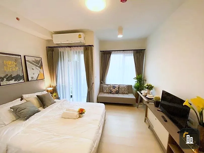 Condo for sale, Chapter One Eco Ratchada-Huai Khwang, beautiful room, good location, best price in the project.
