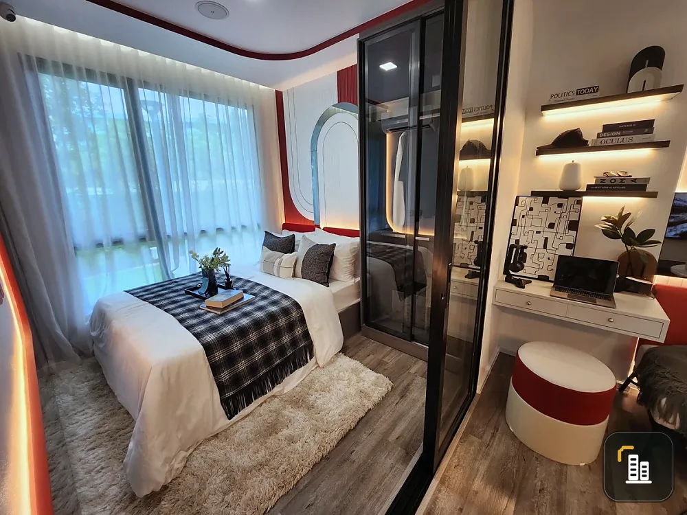 Selling a reservation for Modiz Vault Kaset Sripatum, a room facing north, good location, convenient travel, good like this, what are you waiting for?