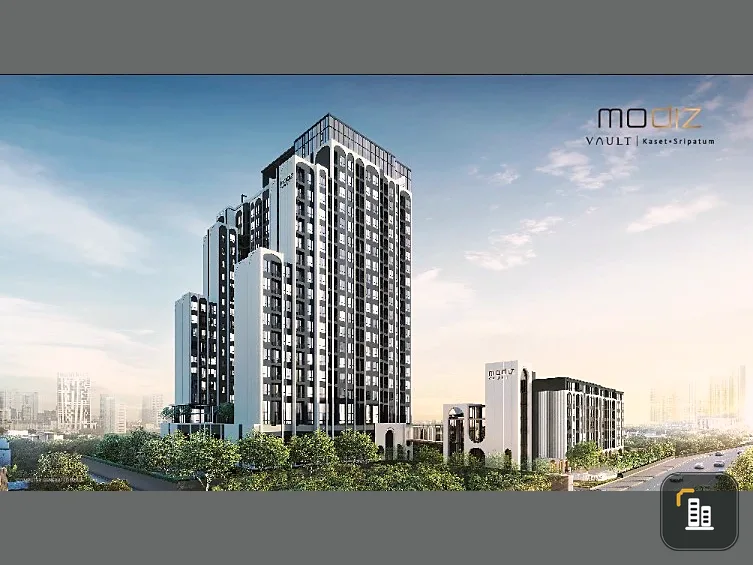Down payment sale for MODIZ VAULT Kaset-Sripatum, corner room, north-facing, cool and private, open view, not blocked, not next to garbage room
