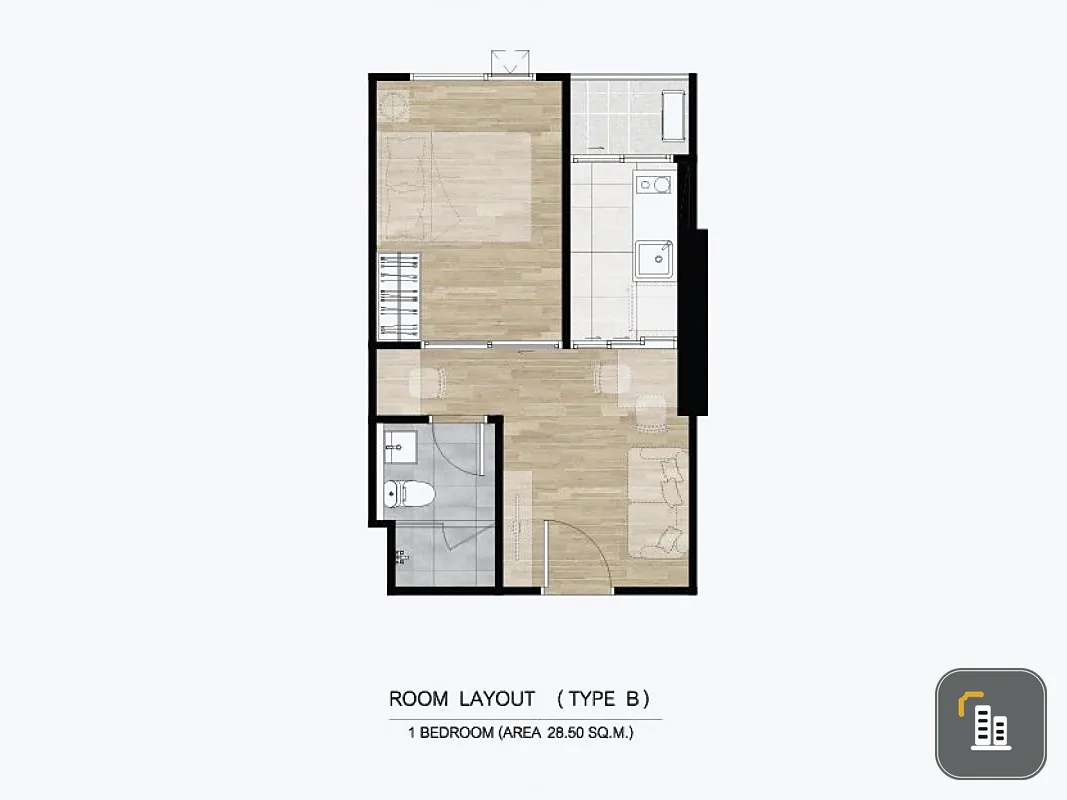 Sale down payment Chewathai Kaset-Nawamin Selling cheaper than the project, north, popular direction in front of the project, 10th floor