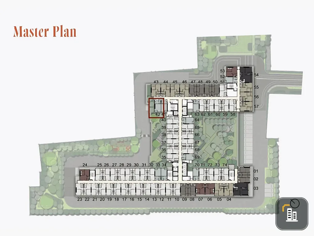 Selling down payment for Chapter One Spark Charan, corner unit, good ventilation, not hot, stunning unobstructed garden view. Best price in the projec
