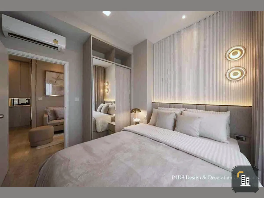 Selling The Tree Pattanakarn - Ekkamai, 7th floor, garden view, corner unit, bedroom wall not shared with any other unit, fully furnished with built-i