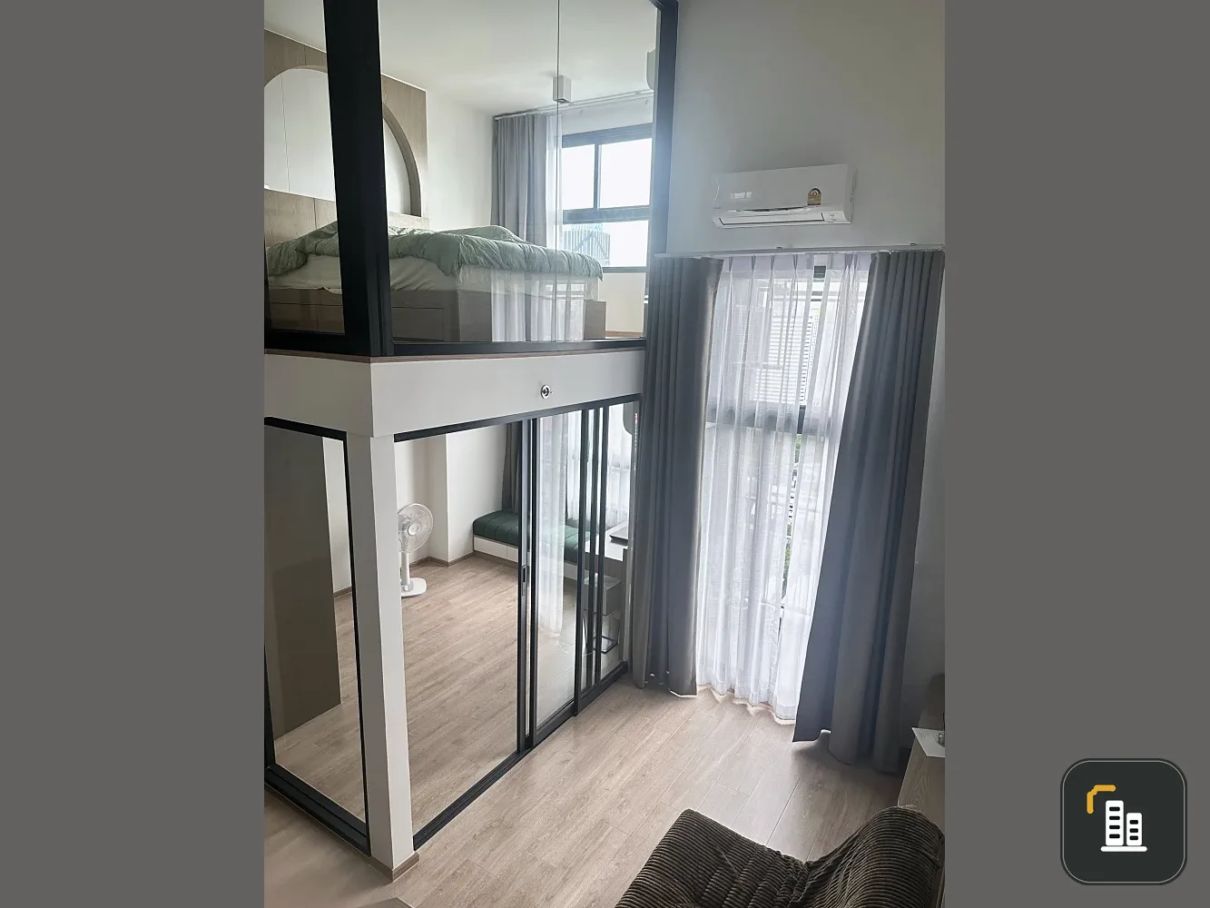 IDEO RAMA 9–ASOKE for sale, a nice room on a high floor, spacious and comfortable, just bring your bag and move in+++