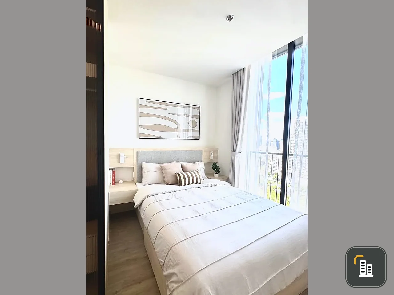 For rent: Noble State 39, a modern and cozy 2-bedroom condo with unobstructed city views. Ready to move in.