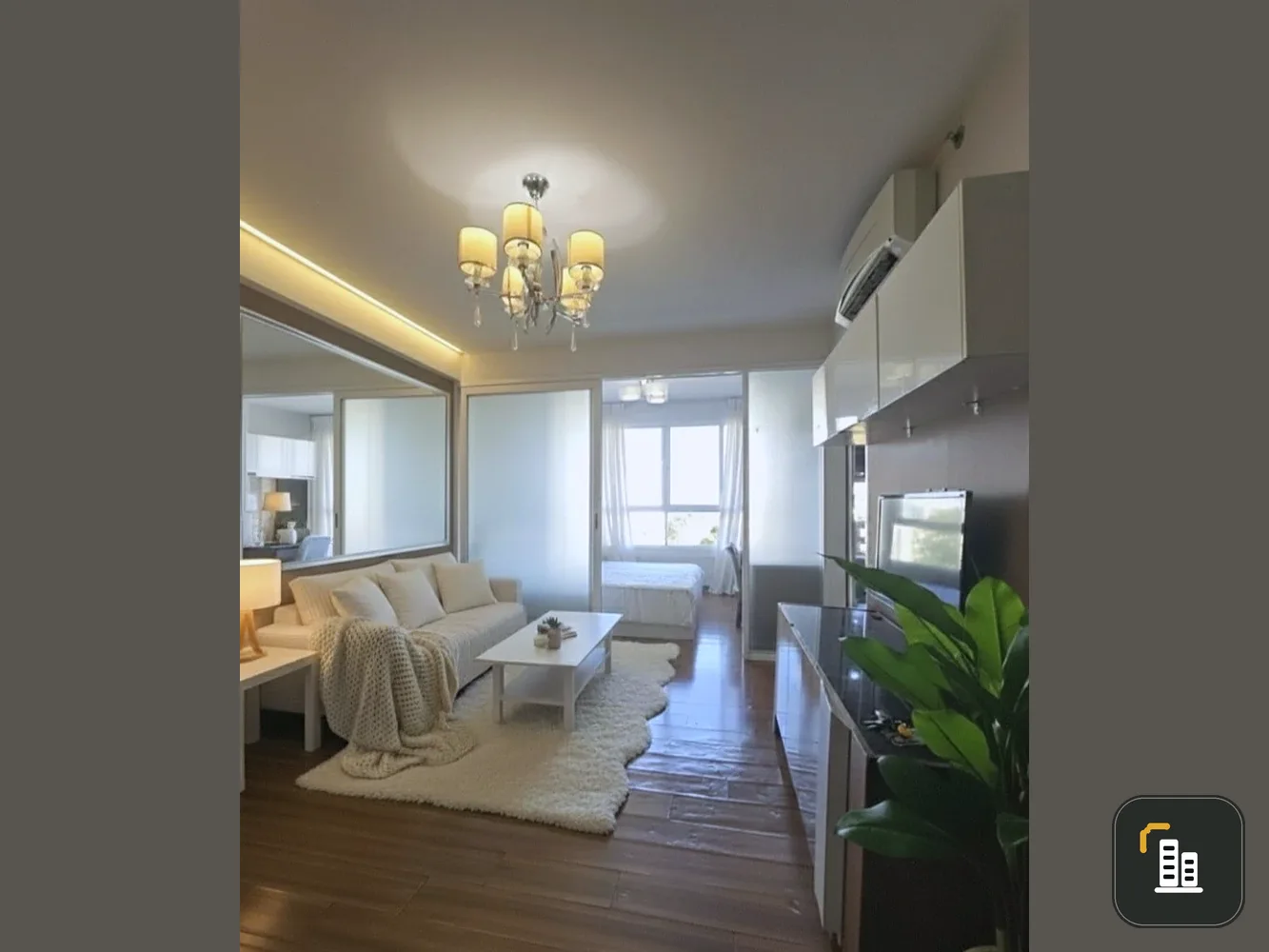 For rent: i-biza Condominium RCA. Spacious room with a comfortable, not-too-low ceiling – unlike typical condos. Book now!