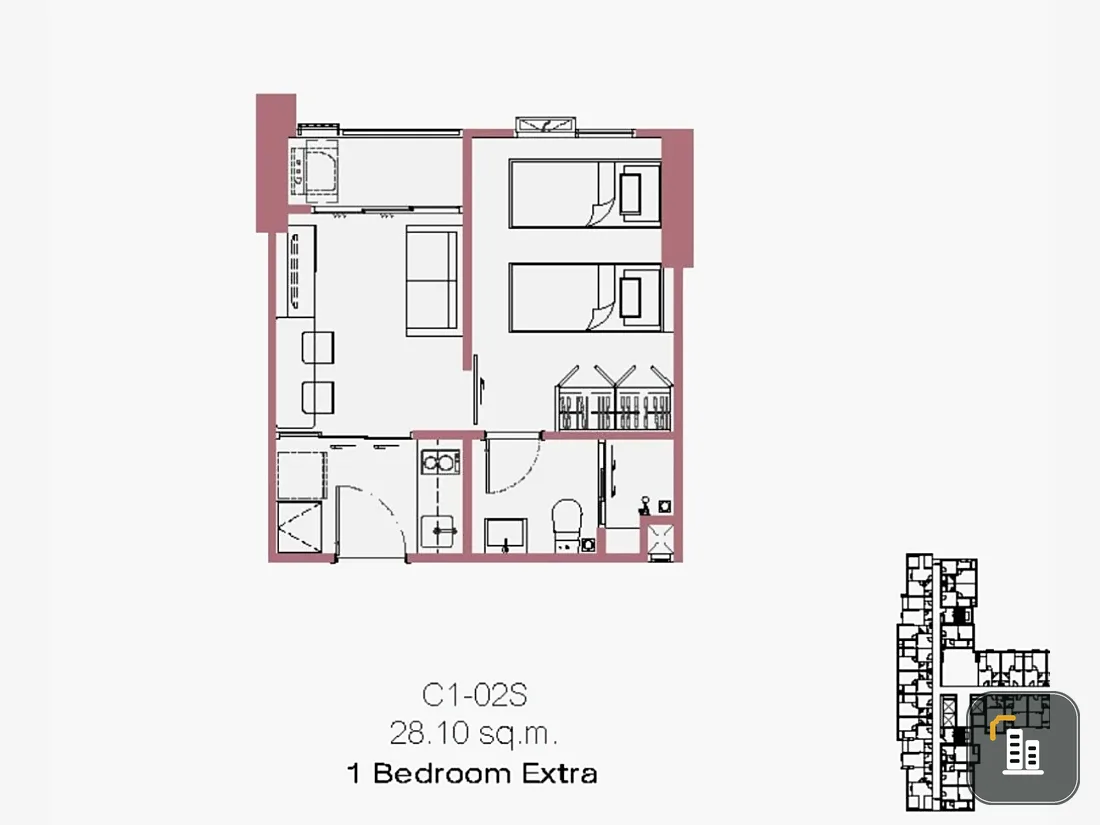 Selling down payment for Modiz Vault Kaset Sripatum, 4th floor. Excellent project with complete facilities. Book now!