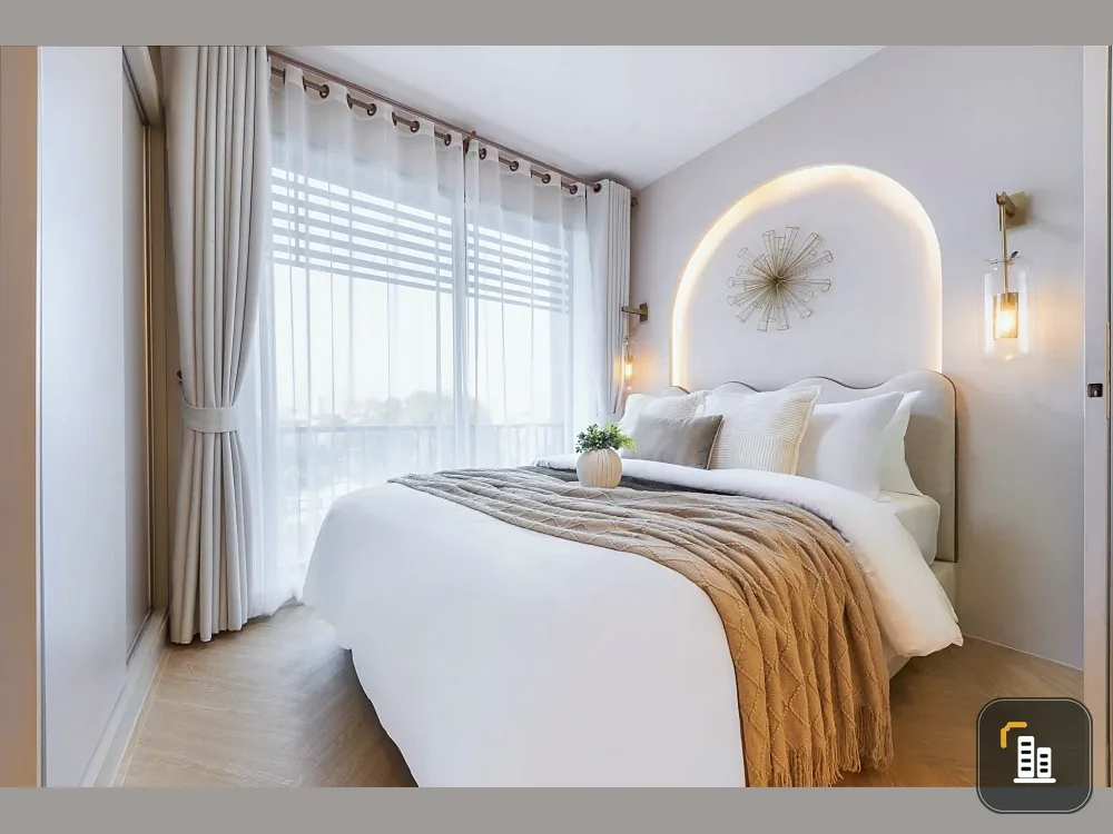Condo for sale: a Space ME Sukhumvit 77. Nicely furnished with high-quality built-in features and complete amenities. Book now!
