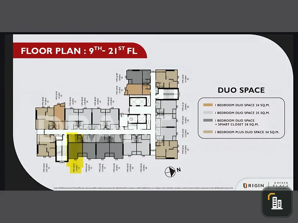 Selling down payment for Origin Place Phetkasem. Spacious room with high ceilings, bright and airy. Complete amenities. Don't miss out!