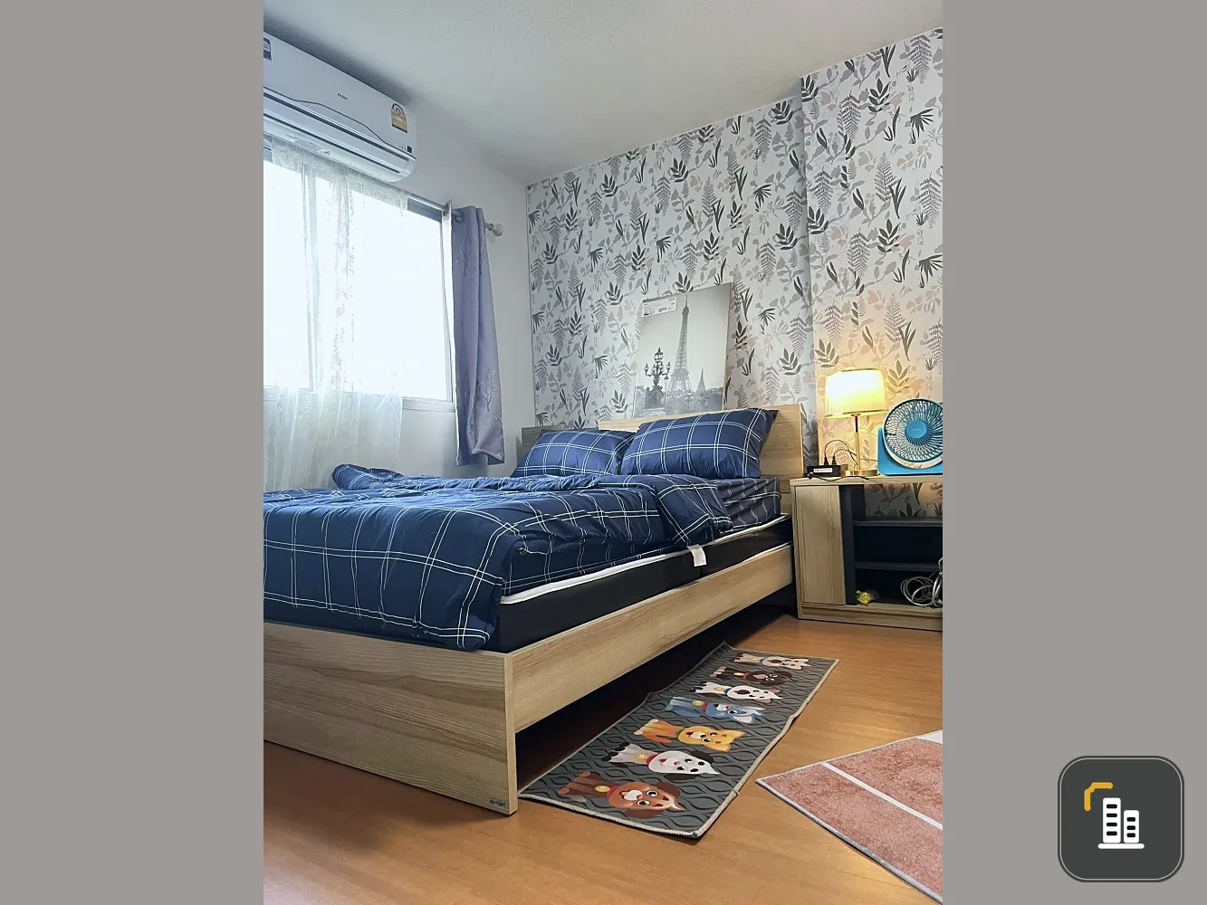 For sale or rent: Lumpini Condo Town Romklao – Suvarnabhumi, North-facing unit, great location, not hot, convenient transportation. Book now!