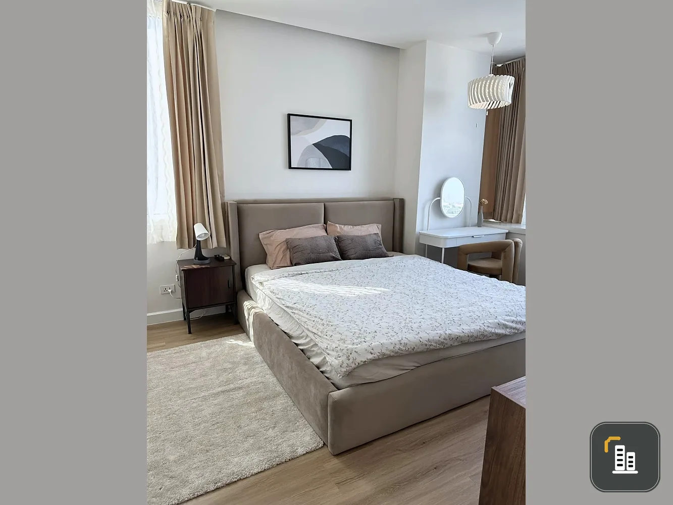TC Green Condo Rama 9 for rent. Corner unit, north facing, pool & green garden view. Panoramic windows, no obstructing buildings, good ventilation. Bo