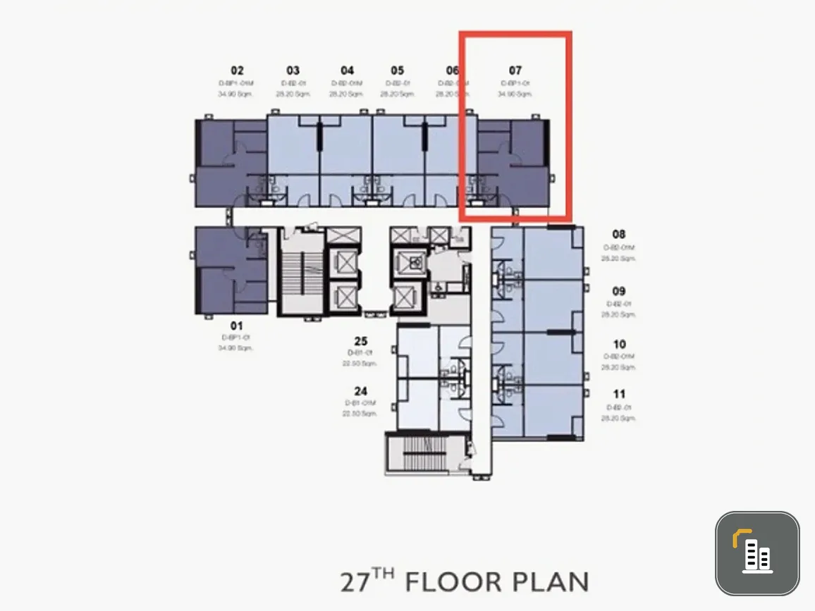 Selling down payment for Origin Play Bangkhunnon Triple Station, 27th floor. Great project, great place to live. Book now!