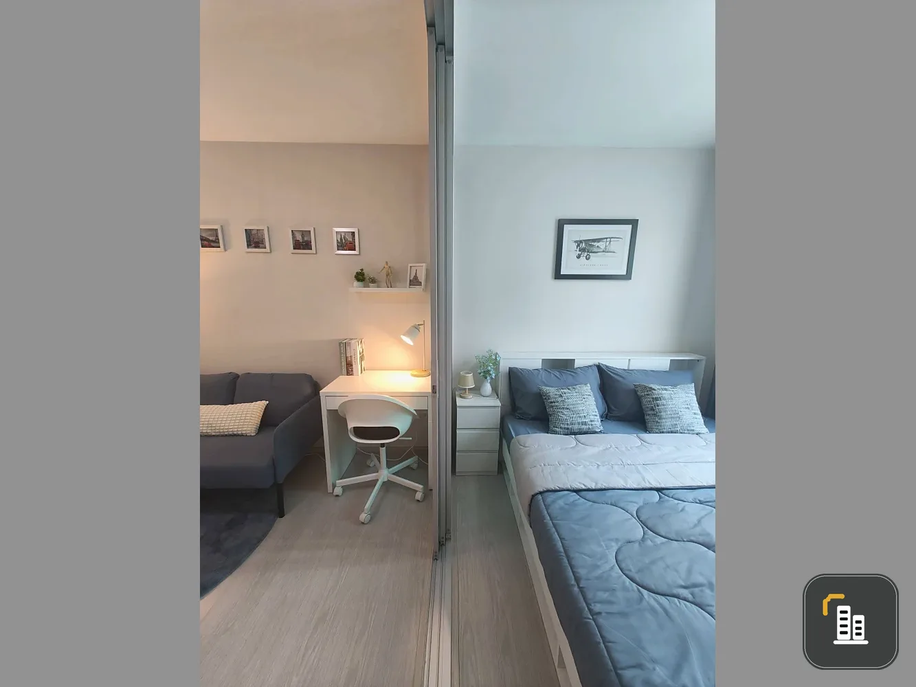 Plum Condo Ramkhamhaeng 60 Interchange for sale. Fully furnished and ready to move in. The best value in the Ramkhamhaeng area.