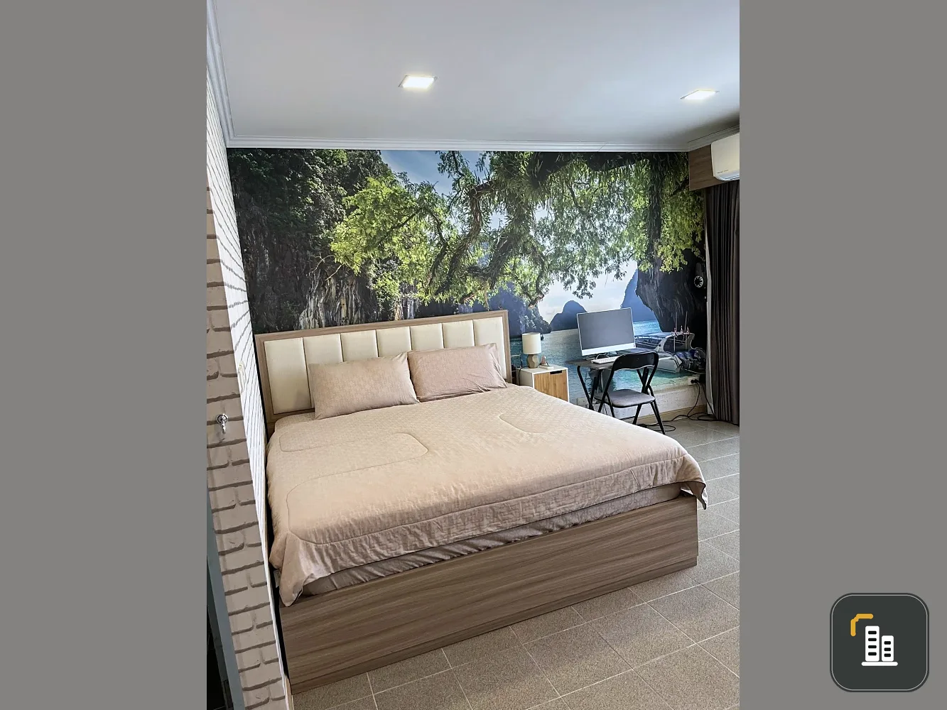 For sale or rent: The Parkland Bangna, studio room, high-quality wallpaper, fully furnished. Don't miss out!